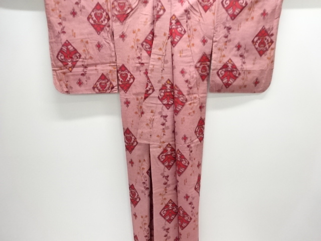  大正ロマン　花菱模様織り出し着物